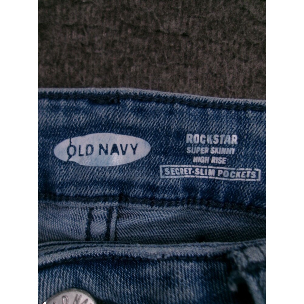 Old Navy Rockstar Jeans Women 2 Blue High Rise Super Skinny Light Wash - Picture 8 of 13